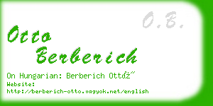 otto berberich business card